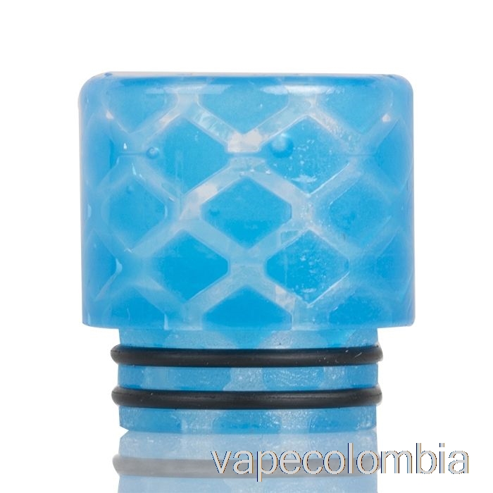 Vape Recargable 810 Punta De Goteo De Resina De Piel De Serpiente Transparente Azul Claro